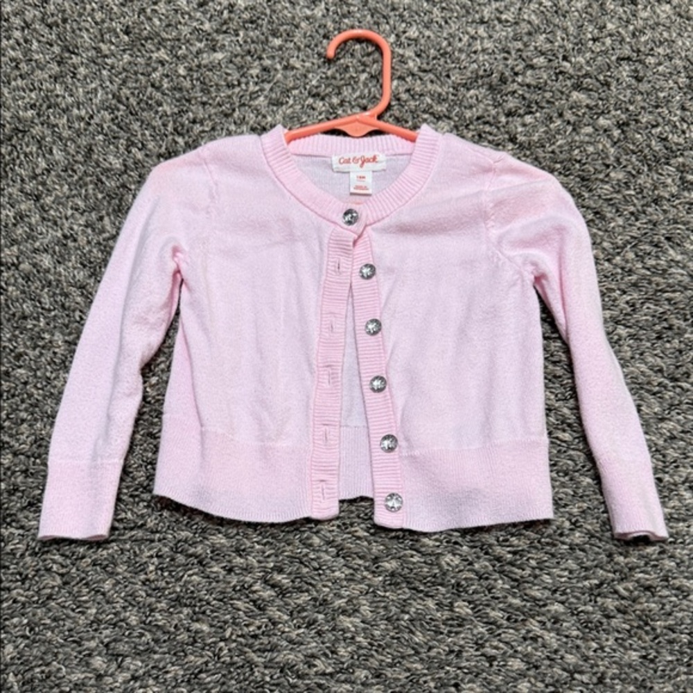 Carter's Light Pink Button Down Cardigan 18 month